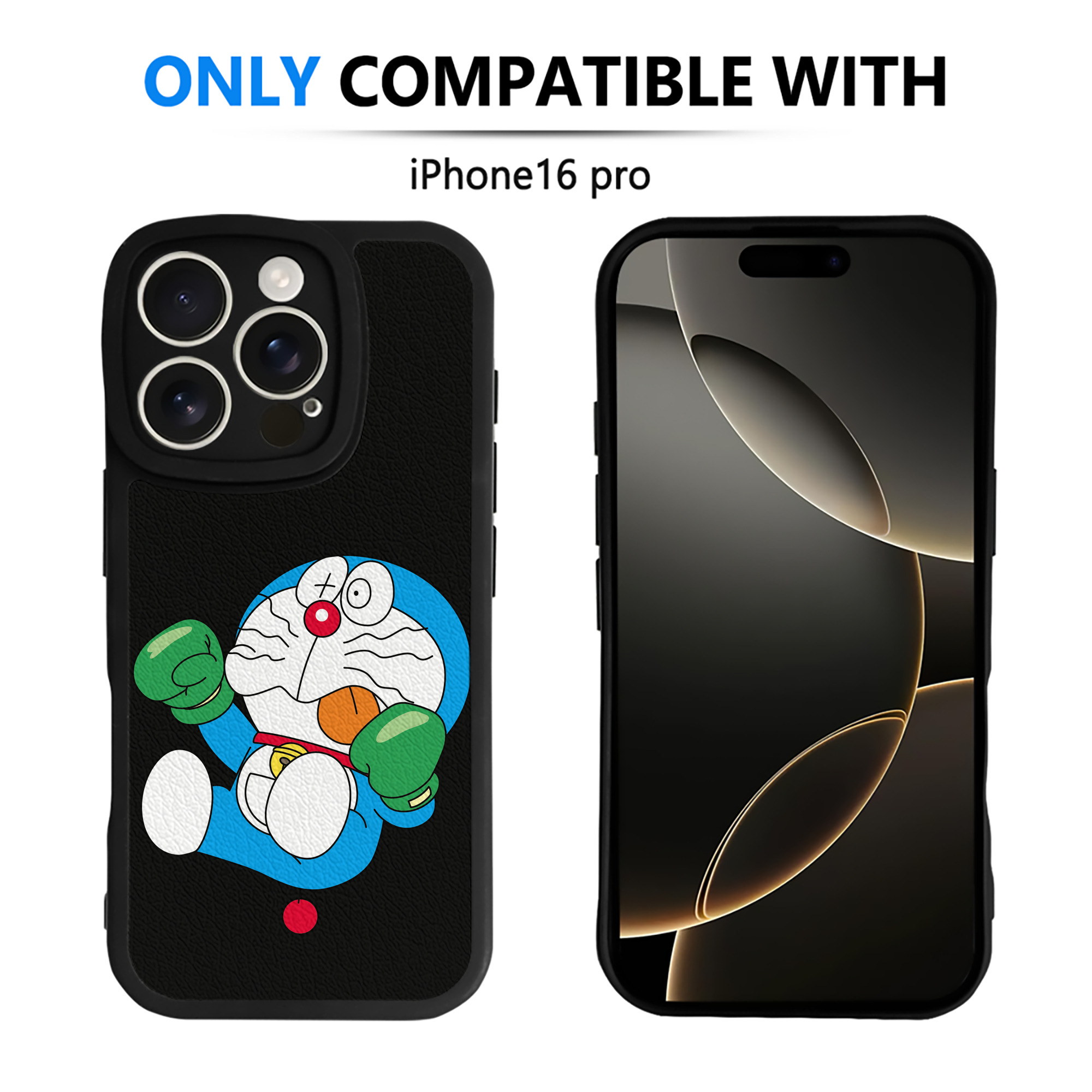 （画像用） ドラえもん Doraemon 【iPhone 16シリーズ対応】シリコンスマホケース（レザー調） 材質：シリコン